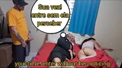 play Vendada et humilié: la femme latina invite à un ami pour la balade hardcore