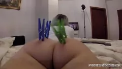 Play POV Ass Play and Spanking with European Babe's Perfect Ass